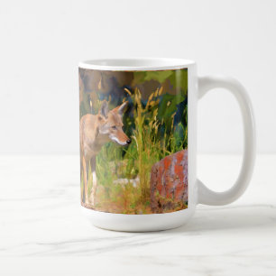 Summer Coyote Wildlife Painting Kaffeetasse