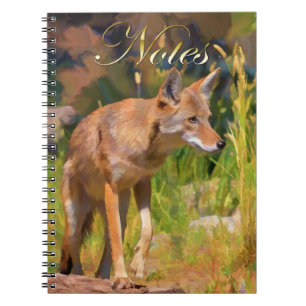 Summer Coyote Wildlife Painting Notizblock