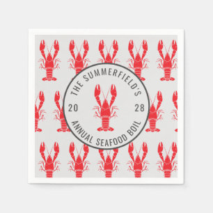 Summer Crawfish Boil Hummer Meeresfrüchte Party Serviette