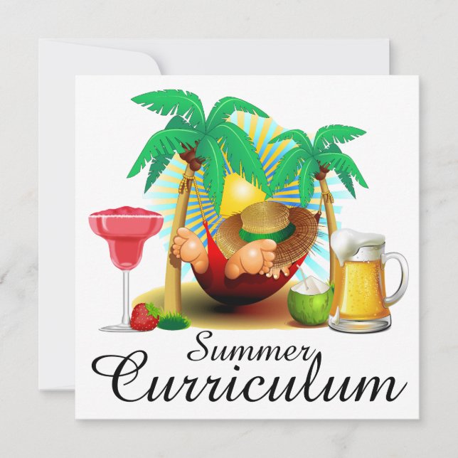 Summer Curriculum / Urlaub / Ruhestand Party Einladung (Vorderseite)