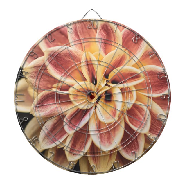 Summer Dahlia Blume (Floral Art) Dartscheibe (vorne)