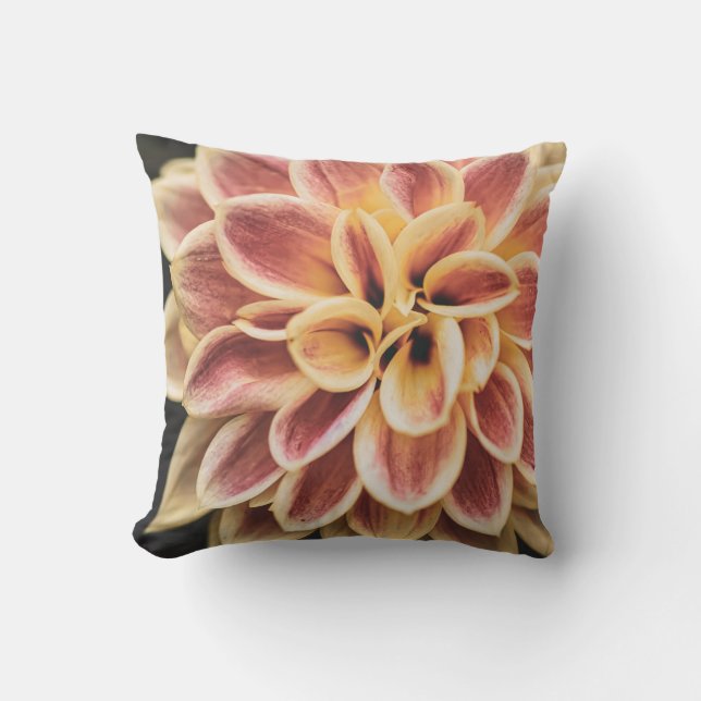 Summer Dahlia Blume (Floral Art) Kissen (Vorderseite)