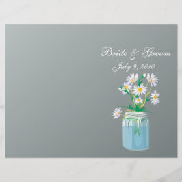 Summer Daisies Folded Wedding Program