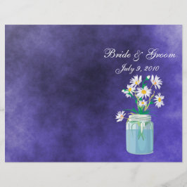Summer Daisies Folded Wedding Program