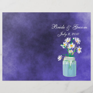 Summer Daisies Folded Wedding Program