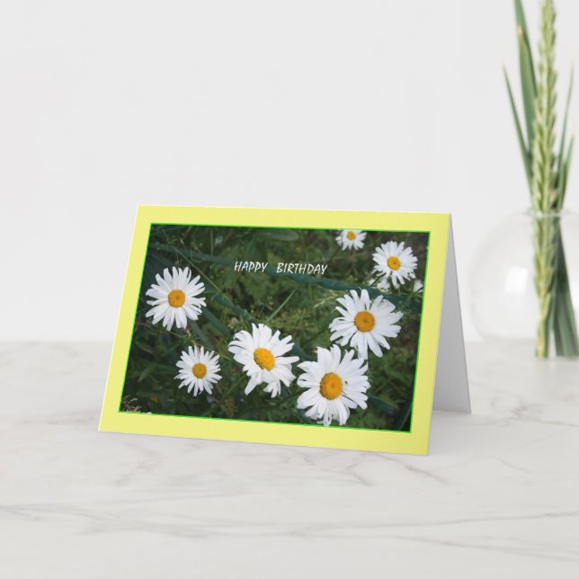 Summer Daisies Geburtstagskarte Karte (Vorderseite)
