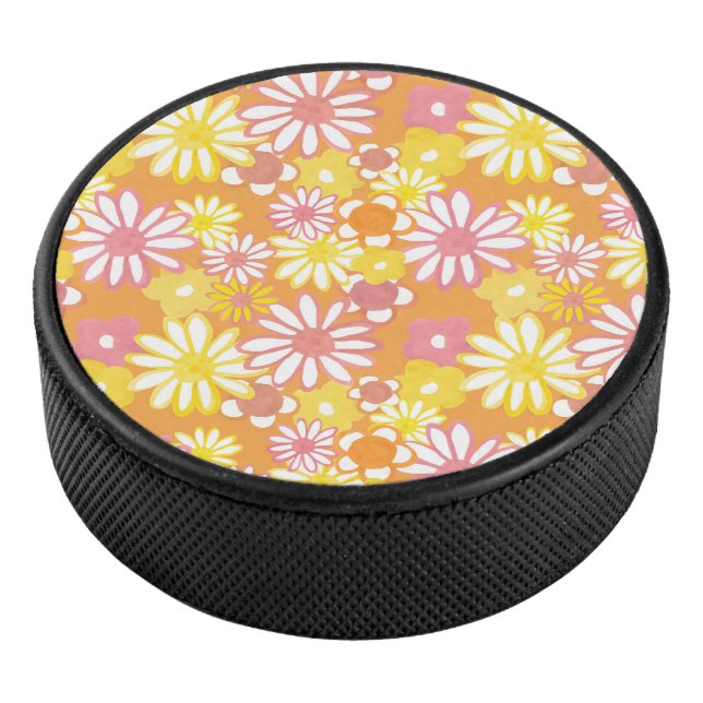 Summer Daisies Hockey Puck (3/4)