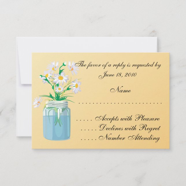 Summer Daisies RSVP Cards Karte (Vorderseite)