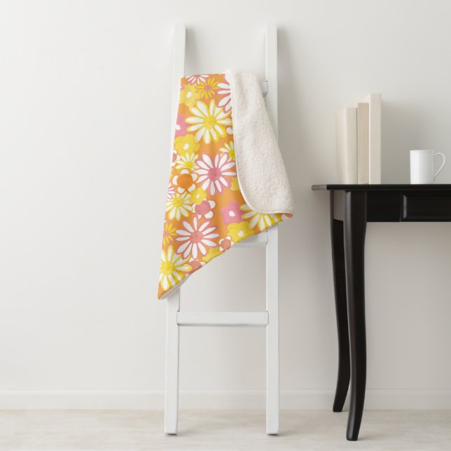 Summer Daisies Sherpa Blanket Sherpadecke (Beispiel)