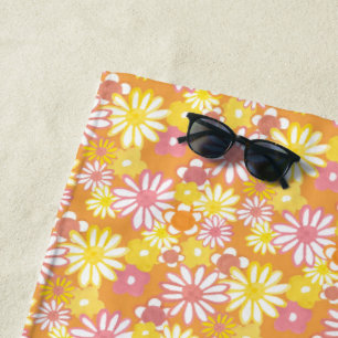 Summer Daisis Beach Handtuch