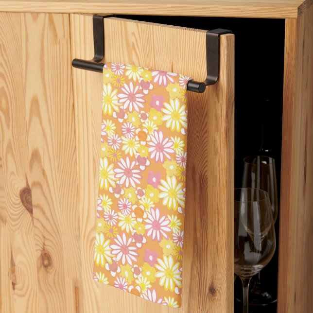 Summer Daisis Kitchtuch Geschirrtuch (Drittel gefaltet)