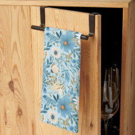 Summer Daisy Design auf blau Geschirrtuch
