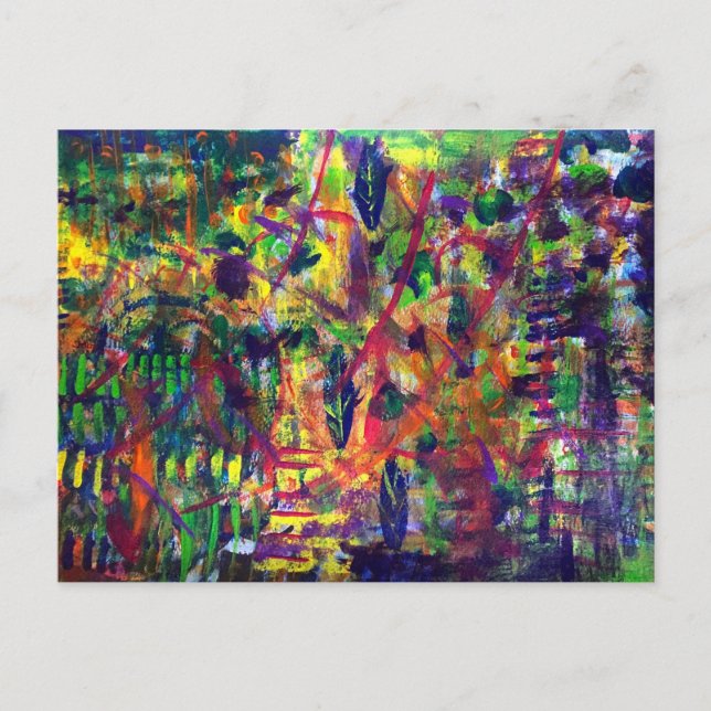 "Summer Dance" - Akryllische Art Postkarte (Vorderseite)