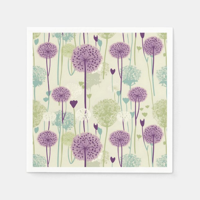 Summer Dandelion Design Serviette (Vorderseite)