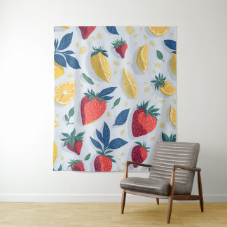 Summer Delight Fruit Wallpaper Wandteppich