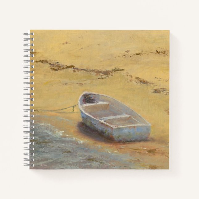Summer Dory - Boot an der Küste Notizbuch (Vorderseite)