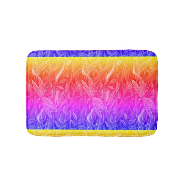Summer Dragonfly Bath Mat Badematte (Vorderseite)