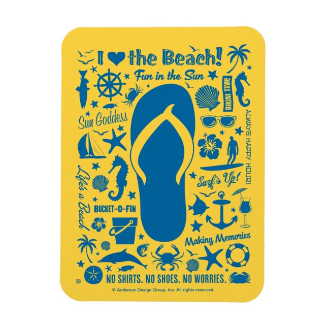 Summer Dreh Flop Muster Magnet (Vertikal)
