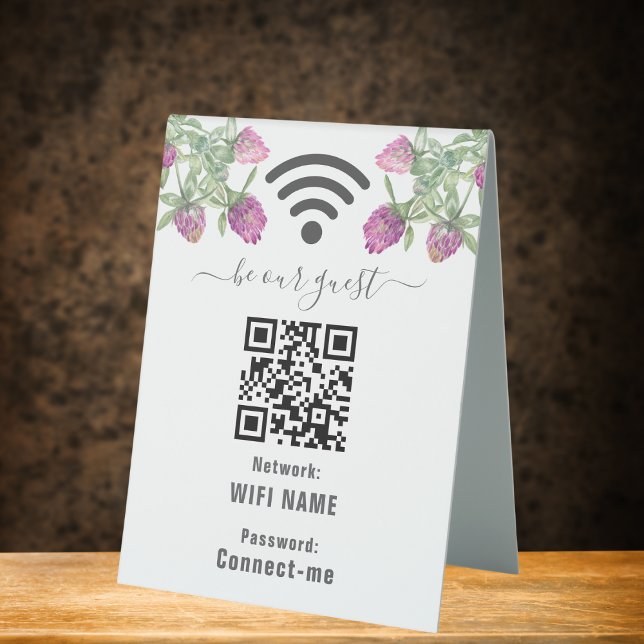 Summer Dschungel Wasserfarbe Blumenzwiebeln Wifi Tischaufsteller (Summer Jungle Watercolour Floral Wedding Supplies)