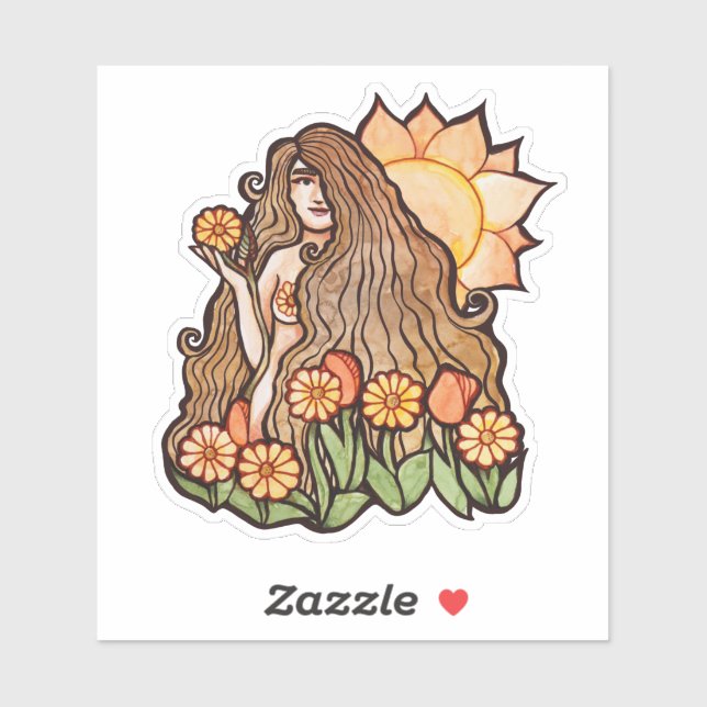 Summer Earth Goddess Aufkleber (Blatt)