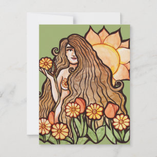 Summer Earth Goddess Postkarte