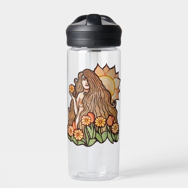 Summer Earth Goddess Trinkflasche (Vorderseite)