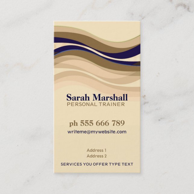 Summer Earth Hills avec Carte de visite de logo (Devant)