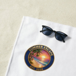 Summer Escape Tropical Beach Sunset Bath Towel Strandtuch