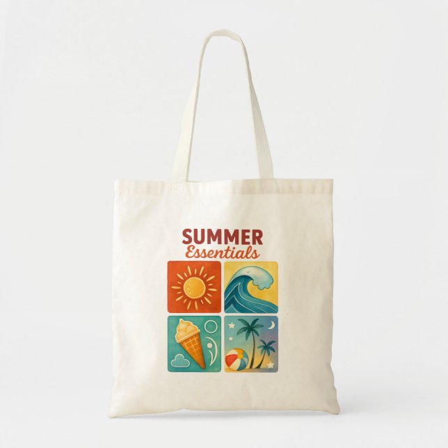 Summer Essentials Tasche — Retro Beach Vibes (Vorne)
