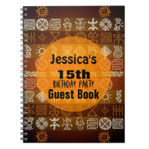 Summer Ethnic 15th Birthday Party Livre d'invité