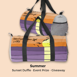 Summer Event Sponsor Script Logo Feld Full Sunset Duffle Bag