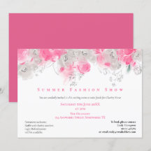 Summer Fashion Show Florals Pink Gray