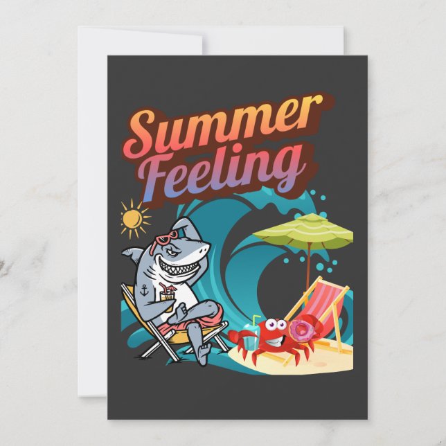 "Summer Feeling"  Einladung (Vorderseite)