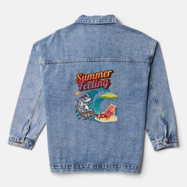 "Summer Feeling"  Jeansjacke (Rückseite)