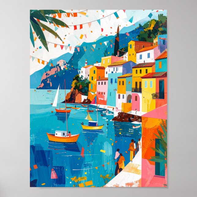 Summer Festival Abstract Poster (Vorne)