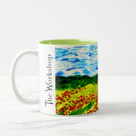Summer Field Blume Pastoral Blue Sky Tasse