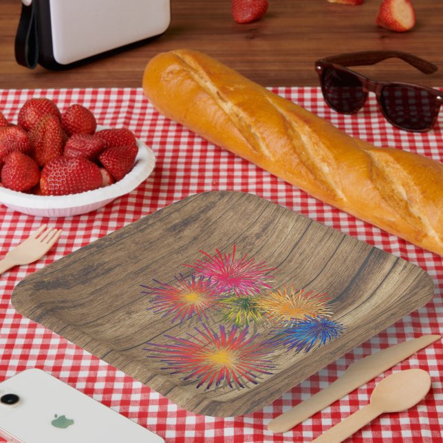 Summer Fireworks GRILLEN Pappteller (Picknick)