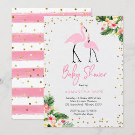 Summer Flamingo Baby Dusche Einladung