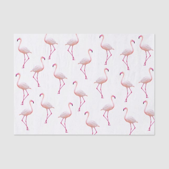 Summer Flamingo Pattern Seidenpapier (Vorderseite)