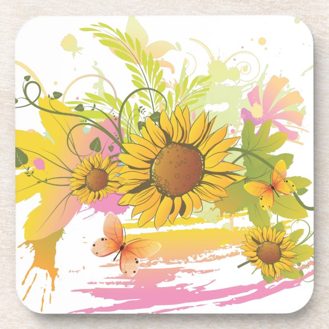 Summer Floral 1A Untersetzer (Vorderseite)
