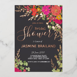 Summer Floral Garden Wildblumen Brautparty Foi Folieneinladung