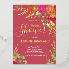 Summer Floral Garden Wildblumen Brautparty Foi Folieneinladung