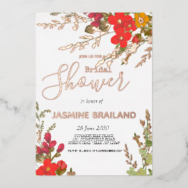 Summer Floral Garden Wildblumen Brautparty Folieneinladung