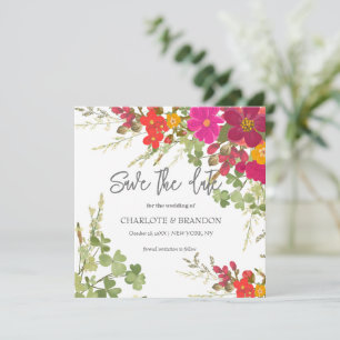 Summer Floral Garden Wildblumen Hochzeit Einladung