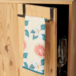 Summer Floral Grapefruit – Coastal Citrus Design Geschirrtuch