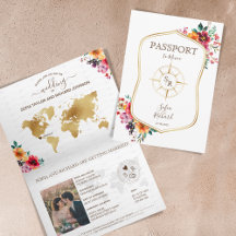 Summer Floral Hochzeit in Urlaubsort Passport