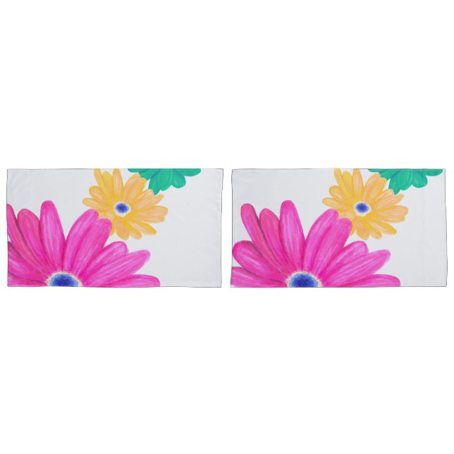 Summer Floral Kissenbezug (Vorderseite-Set)