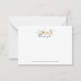 Summer Floral Notecard Vielen Dank Mitteilungskarte