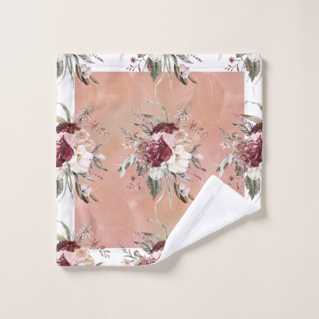 Summer Floral Vintag Bath Handtuch Set (Waschlappen)