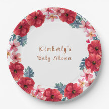 Summer Floral Wreath Baby Shower 